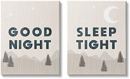 תעשיות סטופל לילה טוב שינה שינה הדוקה ביטוי לילה הרים איור נוף הרים, עיצוב מאת דפנה פולסלי