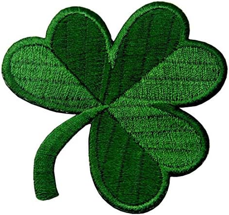 תלתן אירי סמל ירוק כהה סמל ברזל מזל שמרוק על תפירה על אירלנד טלאי