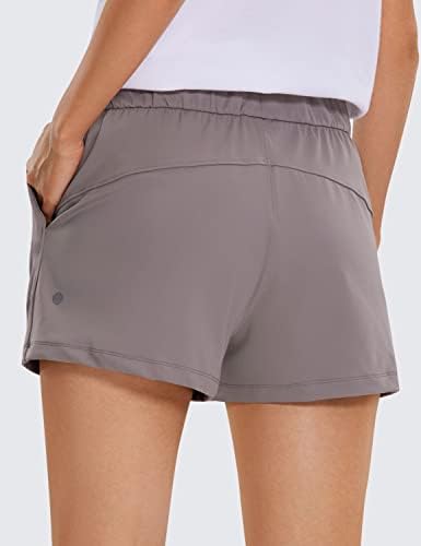 מכנסי יוגה של CRZ לנשים, מכנסיים קצרים של אימון אתלטי, טיולי טרקלין בריצה של מכנסי גולף נסיעות מזדמנים עם כיסים