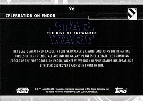 2020 Topps מלחמת הכוכבים עלייה של Skywalker Series 2 Blue 96 חגיגה בכרטיס המסחר באנדור