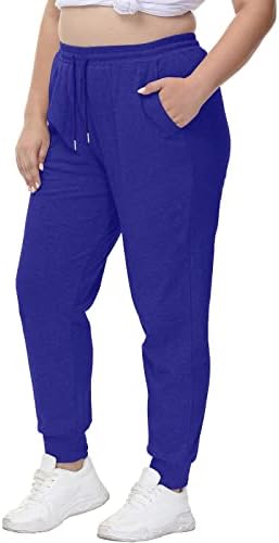 מכנסי טרנינג גודל של UOOOHAL Plus Plus גודל משוררים רצועות רופפות מפעילות אימון טרקלין מכנסי פיג'מה עם כיסים