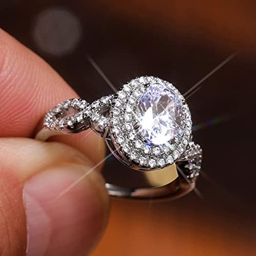 2023 כסף חדש צורה עגולה גדולה טבעת יהלום מלא טבעת עגולה ריינסטון טבעת גיאומטריה אלגנטית ריינסטון טבעת טבעות יהלום מלאות