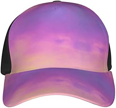 חורף נוף מודפס בייסבול כובע, מתכוונן אבא כובע, מתאים לכל מזג האוויר ריצה ופעילויות חוצות שחור