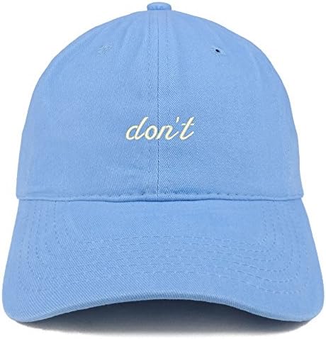 חנות הלבשה אופנתית לא רקומה כותנה מוברשת כובע מתכוונן כובע אבא - קרולינה כחולה