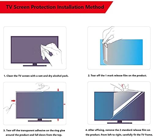 קלוניס אנטי-כחול אור טלוויזיה מסך מגן, לסנן כחול אור להפחית בוהק השתקפות להקל על לחץ בעיניים ולישון טוב יותר