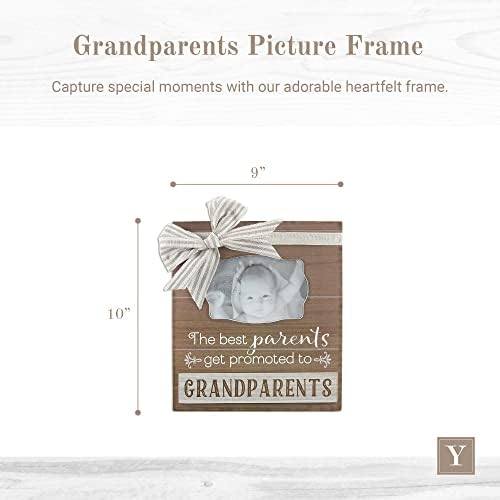 יאנג'ס בעמ. סבא וסבתא מסגרת תמונה - 9 W x 10 H - מתאים לצילום 4 x 6 - מתנות לסבא וסבתא