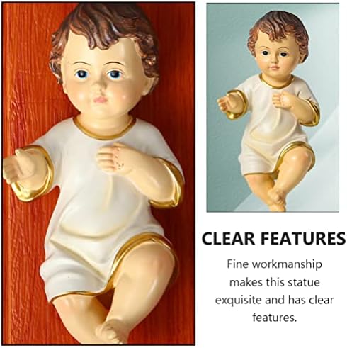 תינוקות צעצועים פסלון קישוט דתי תינוק ישוע פסלון, שרף תינוק ישוע פסלון בבד קדוש, פסל אספני ואמונה קדושה מתנות