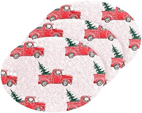 מכונית חג המולד של PNYOIN עם עץ אורן חלק חלקה ספוגי ניקוי מטבח, 3 חבילות שאינן מגרשות מגרש ספוגי שטיפת כלים כפולה