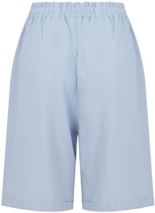 מכנסיים קצרים עם מותניים גבוהים של Uqrzau אופנה כותנה מזדמנים שולטת דפוס וינטג 'מכנסיים קצוצים קצרים