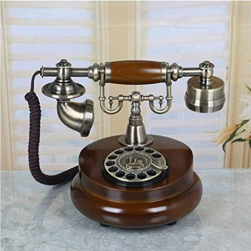 XJJZS רטרו וינטג 'סגנון עתיק בסגנון חיוג רוטרי שולחן כפתור טלפון טלפון משרד ביתי סט טלפון