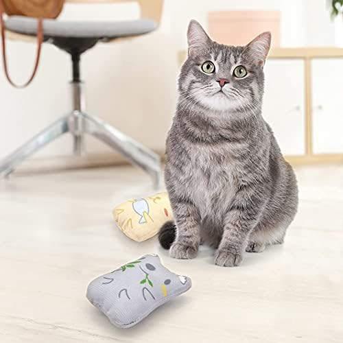 5 יחידות קטיפה חתול ללעוס צעצועי בקיעת שיניים אינטראקטיבי קטניפ מלא חתלתול צעצוע רך לחיות מחמד צעצוע