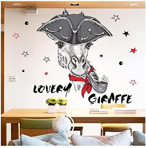 חמוד ג ' ירפה קריקטורה קיר מדבקות ילדי של חדר שינה סלון רקע קישוט נשלף עמיד למים קיר מדבקות