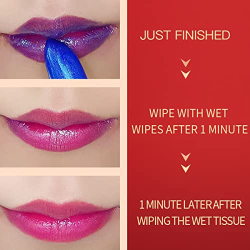 דוללה 2 יחידות קסם טמפרטורת צבע שינוי שפתון, כחול שפתון סט עמיד למים & מגבר; לאורך זמן מזין קרם לחות שפתון