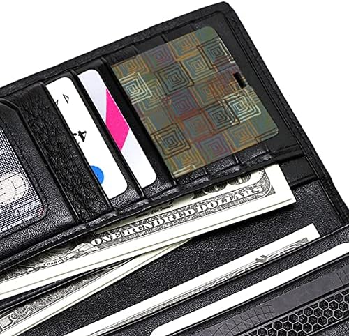תקציר דפוס גראנג 'עממי בכרטיס בנק אשראי USB כונני פלאש ניידים זיכרון נייד כונן אחסון מפתח 32 גרם