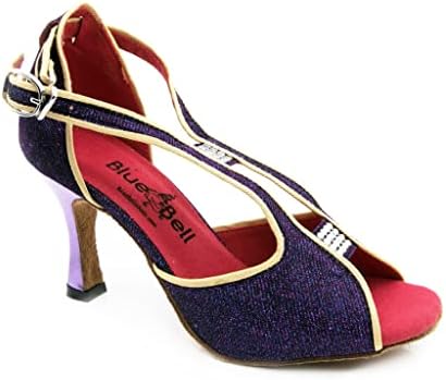 נעלי Bluebell בעבודת יד סלסה תחרות חתונות בסלסה נעלי ריקוד סגנון: MAIA 3.5 עקב