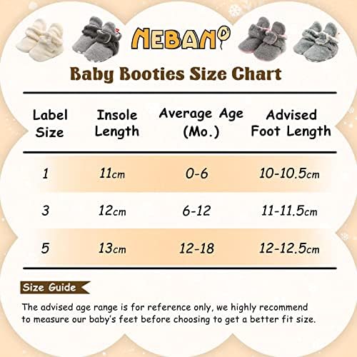מגפי פליס לתינוק נעלי נעלי בית חמות של נעלי חורף נעימות נעלי גרב נעלי עריסה לתינוקות עם תחתית לא החלקה 0-18 חודשים