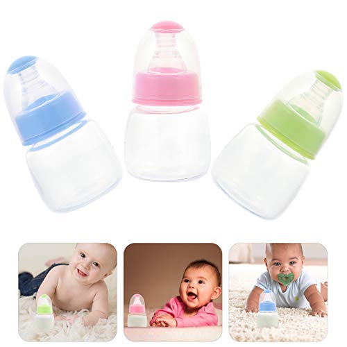 3 יחידות בקבוקי סיעוד פטמות תינוק תינוקות דגנים מעשי בטיחות מיני מיניאטורי פלסטיק עמ קשיות מזון מזין חלב אורז נסיעות