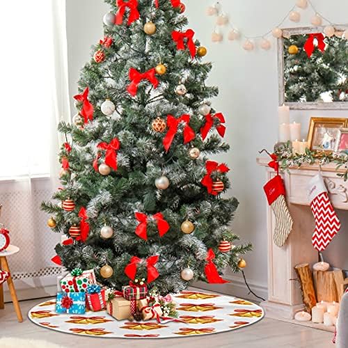 חג מולד שמח פעמוני צבעי מים חצאית עץ חג המולד 36 אינץ 'תפאורה ביתית לחצאית עץ חג המולד מחצלת לחג המולד של קישוטים