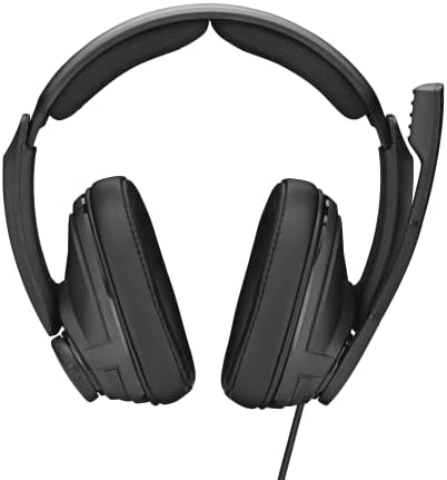 אוזניות גיימינג 302 של סנהייזר עם מיקרופון מבטל רעשים, רפידות אוזניים קצף זיכרון נוחות, אוזניות למחשב, מק, אקסבוקס וואן, פ.