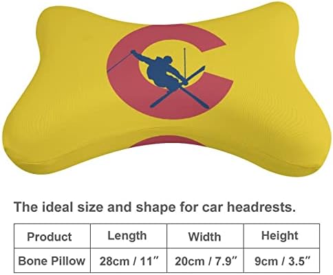 דגל קולורדו סקי סקי מכונית סקי כריות צוואר זיכרון קצף רך כרית כרית ראש מנוחה לנהיגה בכיסא משרד 2 2 חבילה