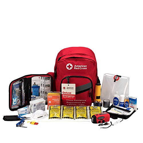עזרה ראשונה בלבד 91052: תרמיל מוכנות לשעת חירום הצלב האדום דלוקס