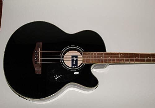קריסט נובוסלי חתום חתימה איבנז גיטרה בס אקוסטי בגודל מלא - JSA