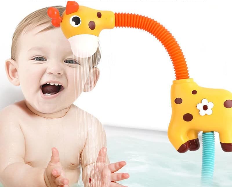 מעט באדו ג'ירפה ריסוס חשמלי שפריץ מים ממטרת אמבטיה אמבטיה אמבטיה אמבטיה צעצועים לחדר אמבטיה לתינוקות תינוקות 6-12 חודשים