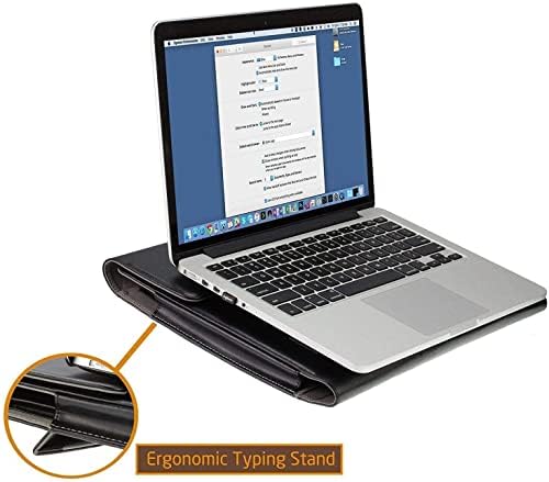 מארז פוליו עור שחור של Broonel - תואם ל- Jumper Ezbook X1 11.6 אינץ '1080p FHD מסך מגע מחשב נייד