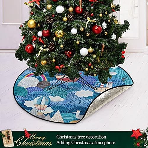 שוניות שוניות שוניות בלון עץ חג המולד מחצלת עץ אטום למים שטיח מחצלת מגש מתחת לאביזר עץ חג המולד לקישוט חג המולד