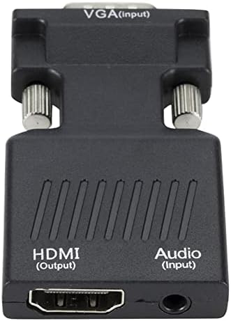 קלט VGA למתאם פלט HDMI עם VGA זכר שמע לממיר HDMI נשי מחשב נייד לטלוויזיה 720p/1080i/1080p