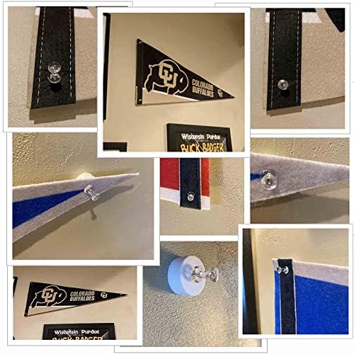 אוניברסיטת מישיגן אוניברסיטת וולברינות GO GO Blue Pennant Flag ו- Wall Tack Paids