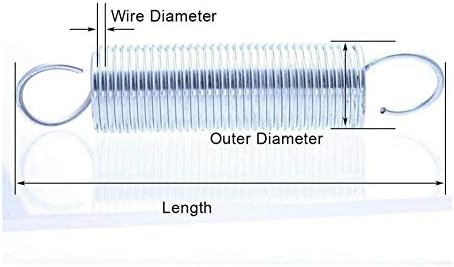 לחץ חומרה קפיץ קפיץ קפיץ אבץ לבן מאפיין קפיץ קפיץ קפיץ עם קוטר חוט וו 0.6 ממ קוטר חיצוני 7 ממ אורך 20-60 ממ 10 יחידות