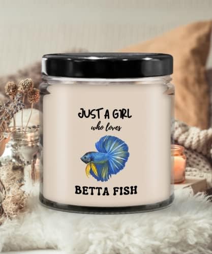 Betta Fish Soyle נר, רעיונות מתנה לחובב דגי בטטה, נר ריחני וניל בטה דג וניל
