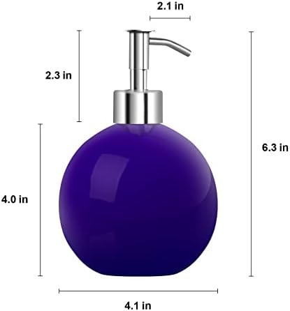 מתקן סבון קרמיקה - 18 גרם מתקן סבון יד עם משאבת נירוסטה, מתקן סבון קרמיקה לחדר אמבטיה, ערכות מתקן סבון אמבטיה