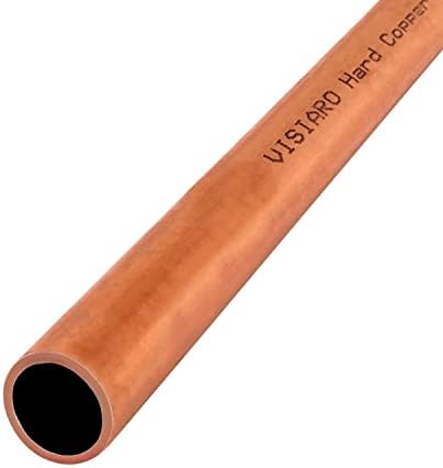 צינור נחושת קשיח של Visiaro, 1MTR, דיא חיצוני 5/8 אינץ ', עובי קיר 18 SWG, חבילה של 2