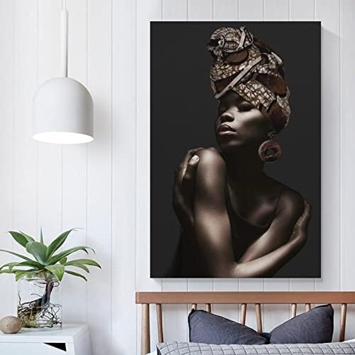 רטרו אמנות תקציר שחור אפריקני עירום אשה עירונית בד צביעה פוסטר ופוסטר אמנות קיר הדפס פוסטר מתאים לבד פוסטרים והדפסים תמונות