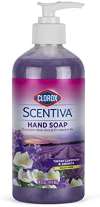 Scentiva Clorox נוזלי סבון יד 14 גרם שטיפת ידיים נוזלית עם אלוורה ורה ויטמין B5 סבון יד ריחני ללא מבנה למטבח או לחדר אמבטיה,