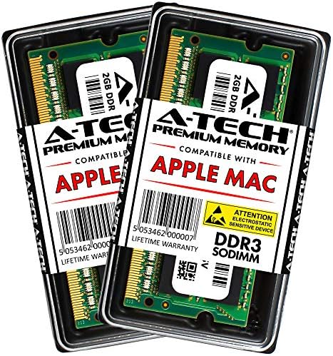 A-Tech עבור ערכת Apple 4GB DDR3 1067MHz / 1066MHz PC3-8500 שדרוג זיכרון SODIMM שדרוג ל- MacBook, MacBook Pro, IMAC, Mac Mini-דגמים