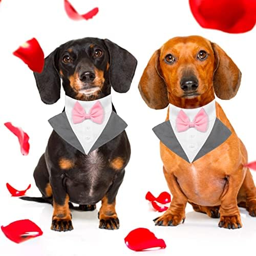 Joypaws Tuxedo Tuxedo Dog Bandana, כלבים חליפת מסיבת חתונה טוקסידו, חולצת עניבת כלבים של כלב נסיך חולצה כלב רשמית לבוש לבוש