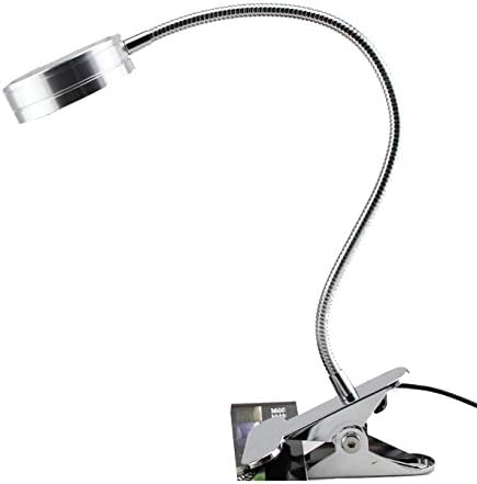 LUMINTURS 5W LED שולחן מיטה שולחן שולחן שולחן קריאה מהדק קליפ מהדק/כיבוי של מתג.