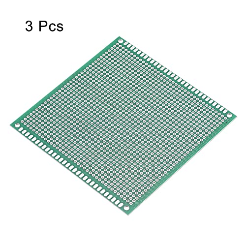 לוח Meccanixity לוח PCB כפול צדדי דו -צדדי לוחות אבות -טיפוס מצופים דרך חורים לפרויקטים אלקטרוניים של הלחמת DIY, 100mmx100