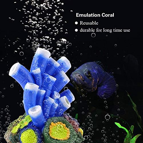 גארוסה אקווריום שרף אמולציה אלמוגים אופנה אקווריום אופנתי אוויר בועת אבן כחולה אלמוגים כוכב כוכב חמצן קישוט מיכל דגים קישוט,