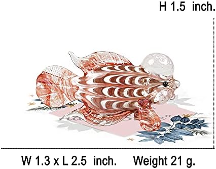 ייחודי מכור חנות : קטן דבשת דגי קישוטי ברור אדום פס דגי זכוכית מנופחת אמנות בעלי החיים צלמיות בעבודת יד זכוכית