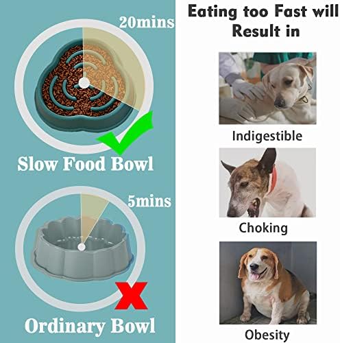 2 יחידות כלב איטי מזין קערת איטי מזון קערת איטי מזין כלב קערות עבור קטן בינוני כלב אכילת בקרת כלב קערת כלב קערות כדי להאט