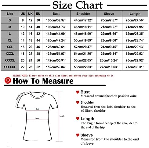 חולצות קיץ לנשים QFVZHY 2023 מדים מודפסים אופנה מודפסים עם חולצת טריקו בכיס צמרות שרוול קצר, S-5XL