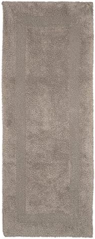 שטיח אמבטיה מכותנה-שטיח אמבטיה באורך 100 אחוז כותנה קטיפה באורך 24 על 60 על 0.5 סנטימטרים-שטיח הפיך, רך,