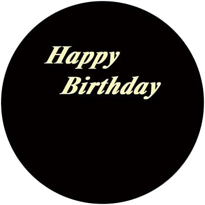 דשאן יום הולדת שמח רקע גברים שחור וזהב עגול רקע מסיבת יום הולדת קישוטי 7.2 * 7.2 רגל פוליאסטר צילום רקע