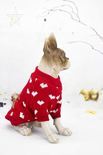 Lanboer חג המולד סרוג גולף סוודר כלבים סוודר חג המולד סוודר אדום חיות מחמד מעילי חורף בגדים כלב כלב הלבשה חמה