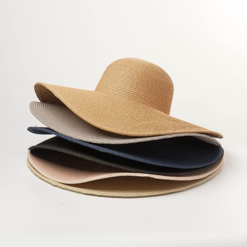 קיץ מוצק צבע תקליטונים שמש כובע נשים חוף כובע מתקפל כובע קרם הגנה כובע