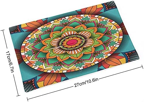 DIUANGFOONG כיסוי רקמות פשתן כותנה, עיצוב רקע צבעוני עם דפוס מנדלה פשוט כיסוי נייר שאיבה באומנות קופסת רקמות שקית נייר לשאיבה